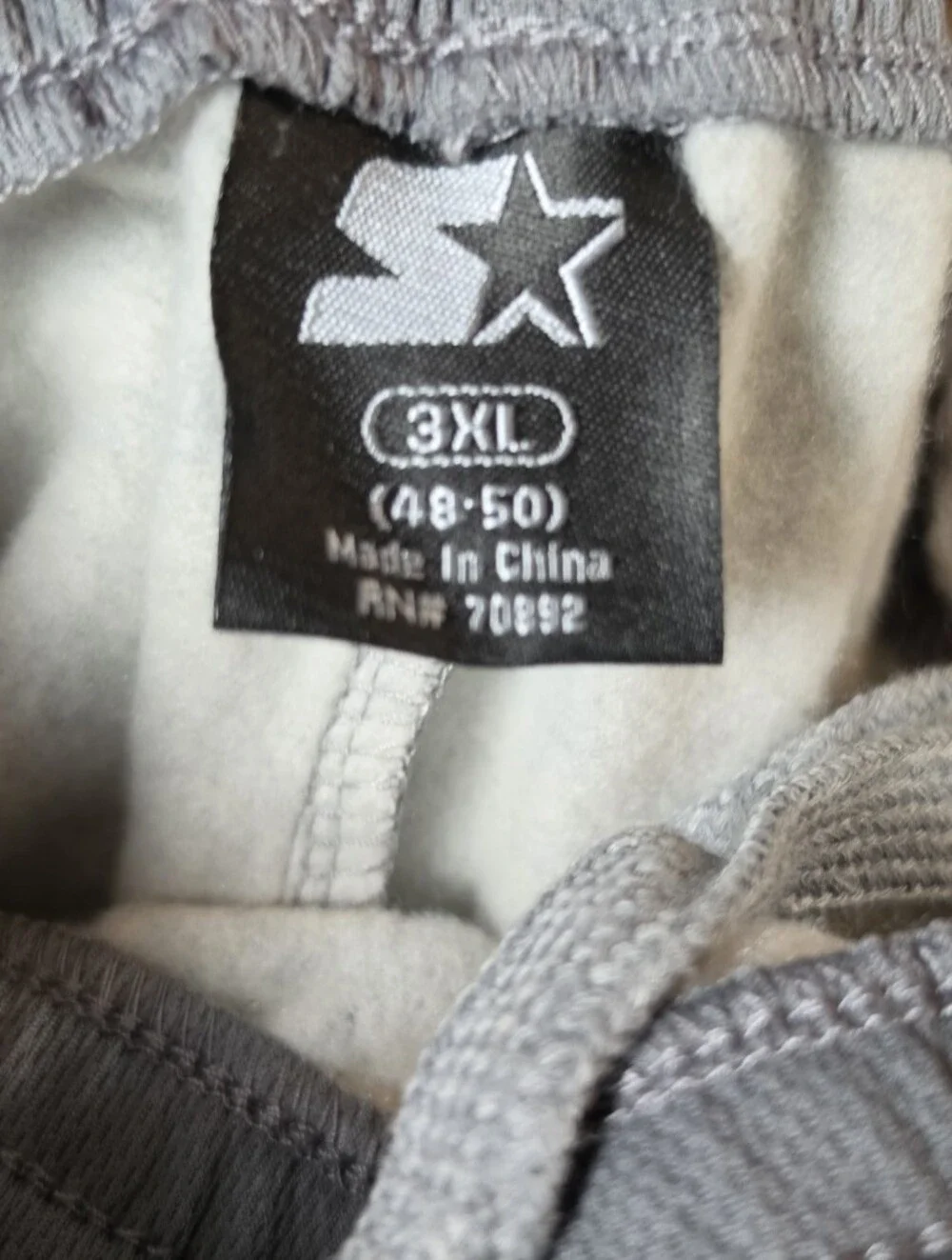 Vintage Y2K Starter Grey Fleece Sweatpants Men's 3XL (48-50) Drawstring NWT